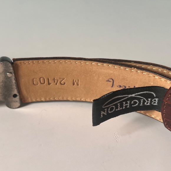 Vintage Brighton Western Black and Brown Leather Waist Belt 1996 Made in USA main image 10